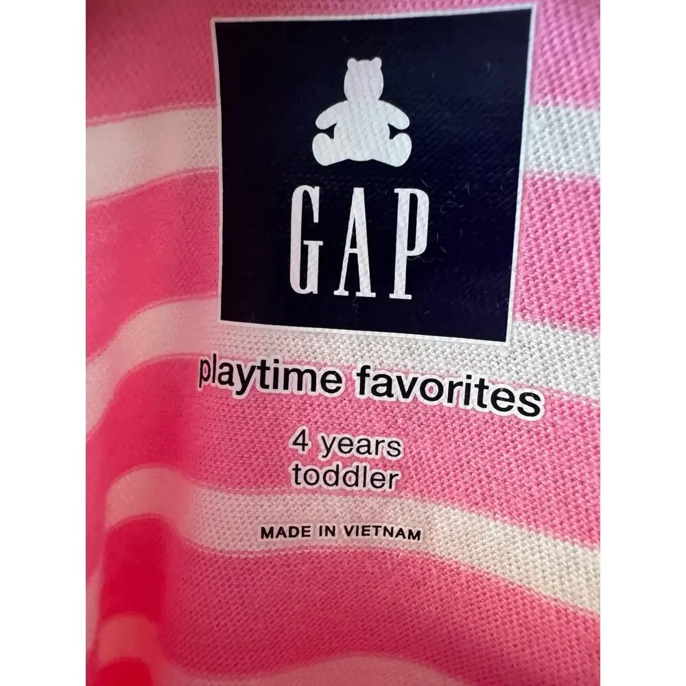 GAP girls short sleeve striped peplum top - 4 years